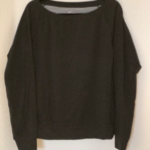 Nike Dri-Fit Boat Neck Gray Sweater